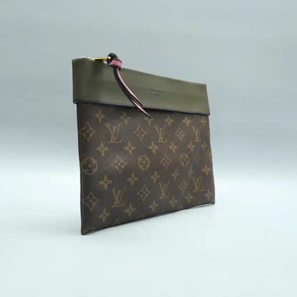 Louis Vuitton Tuileries Brown Monogram Canvas Clutch Bag 615-010225 - Picture 3 of 11